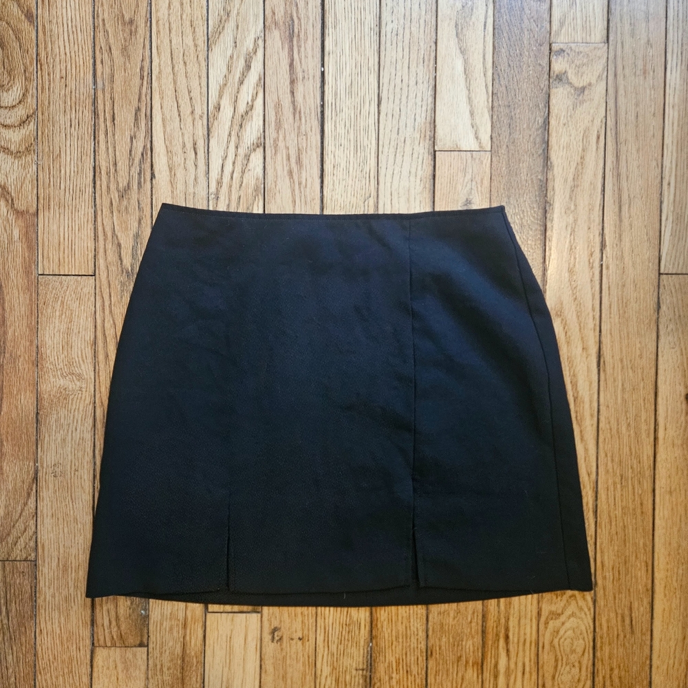 Star City Discontinued Black Slit Mini Skirt